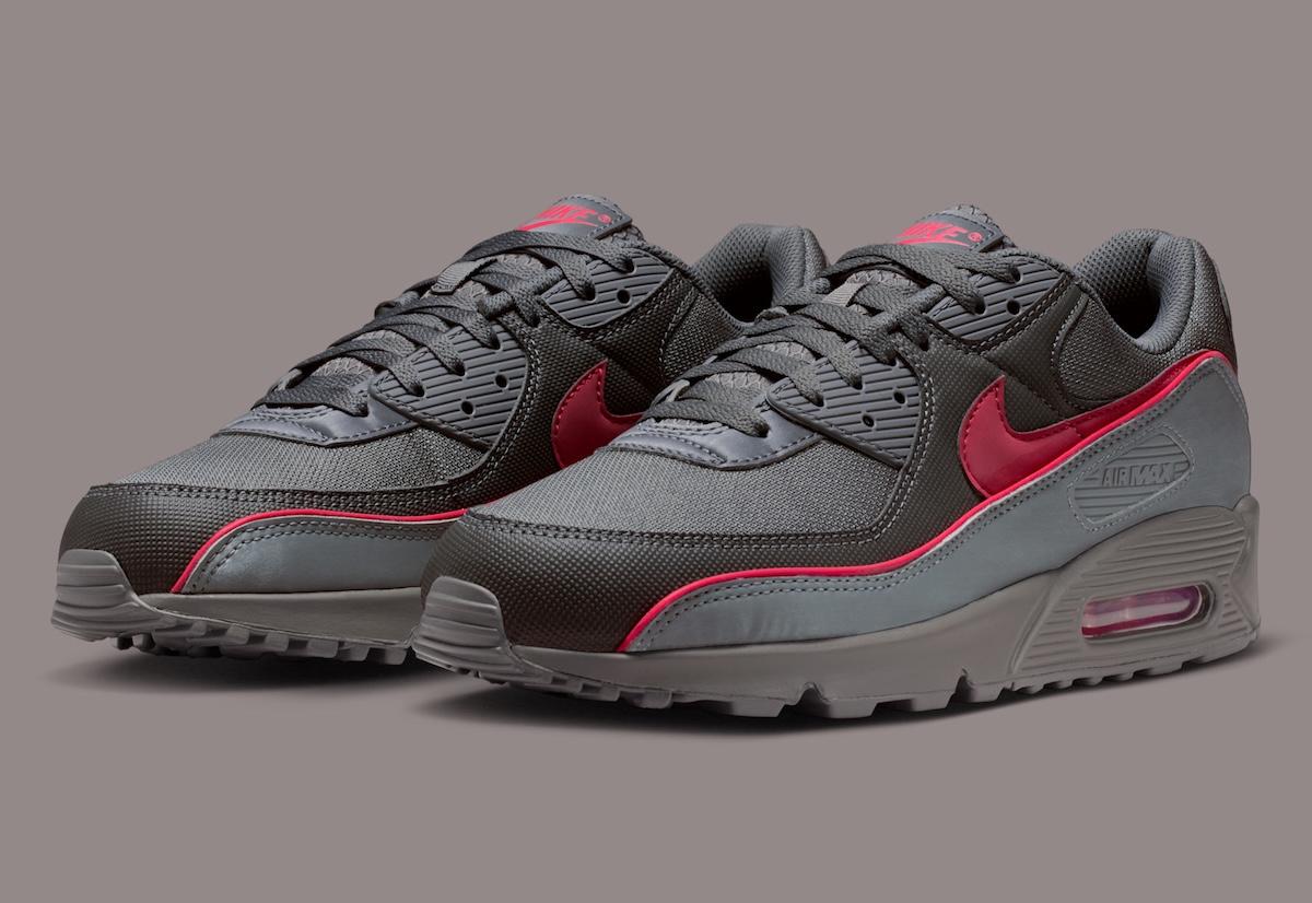 耐克 Air Max 90 帶來灰色與紅色的隱秘搭配 Nike Air Max 90, Nike Air Max, Nike - 耐克 Air Max 90 帶來灰色與紅色的隱秘搭配