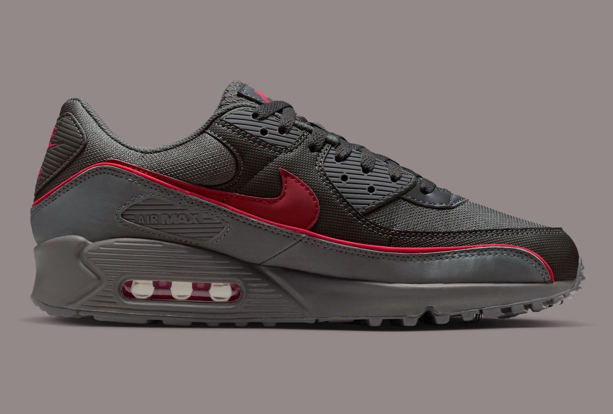 耐克 Air Max 90 帶來灰色與紅色的隱秘搭配 Nike Air Max 90, Nike Air Max, Nike - 耐克 Air Max 90 帶來灰色與紅色的隱秘搭配