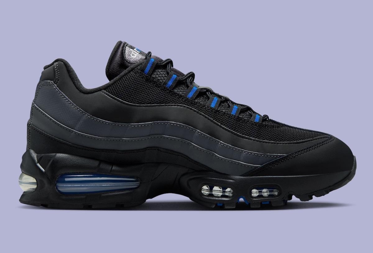 耐克 Air Max 95 "黑色/皇家游戲色 "帶來大膽的復古活力 Nike Air Max 95, Nike - 耐克 Air Max 95 "黑色/皇家游戲色 "帶來大膽的復古活力