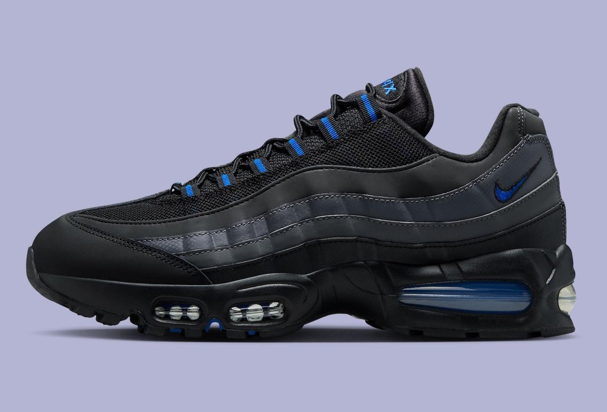 耐克 Air Max 95 "黑色/皇家游戲色 "帶來大膽的復古活力 Nike Air Max 95, Nike - 耐克 Air Max 95 "黑色/皇家游戲色 "帶來大膽的復古活力