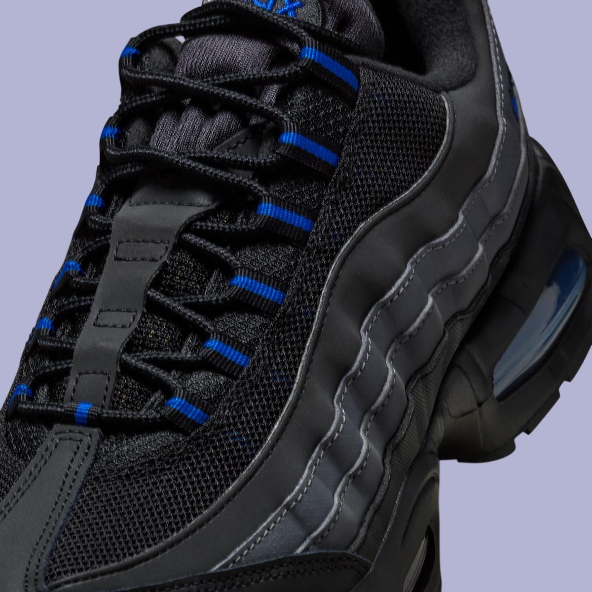 耐克 Air Max 95 "黑色/皇家游戲色 "帶來大膽的復古活力 Nike Air Max 95, Nike - 耐克 Air Max 95 "黑色/皇家游戲色 "帶來大膽的復古活力