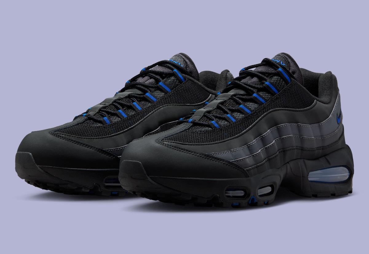 耐克 Air Max 95 "黑色/皇家游戲色 "帶來大膽的復古活力 Nike Air Max 95, Nike - 耐克 Air Max 95 "黑色/皇家游戲色 "帶來大膽的復古活力
