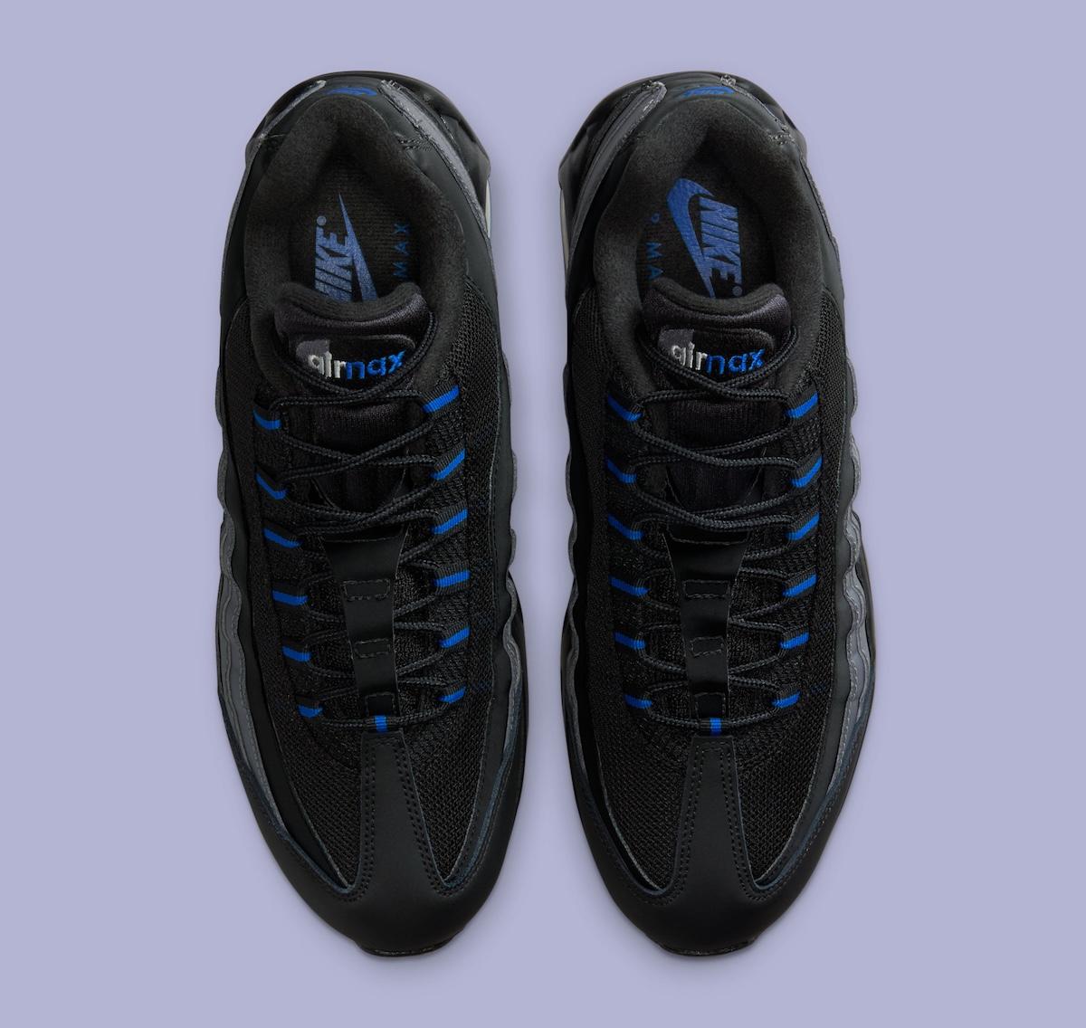 耐克 Air Max 95 "黑色/皇家游戲色 "帶來大膽的復古活力 Nike Air Max 95, Nike - 耐克 Air Max 95 "黑色/皇家游戲色 "帶來大膽的復古活力
