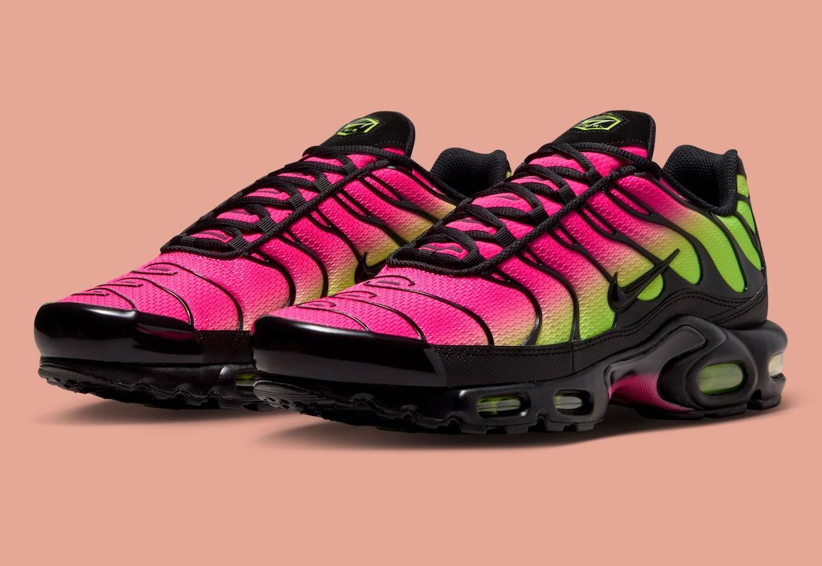 耐克 Air Max Plus 採用漸變色 "超粉紅/伏特 "配色 Nike Air Max Plus, Nike Air Max, Nike - 耐克 Air Max Plus 採用漸變色 "超粉紅/伏特 "配色