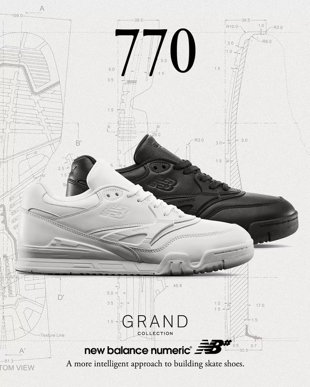 Grand Collection x New Balance Numeric 770 將精準滑板技術與極簡風格完美融合 New Balance Numeric, New Balance 770, New Balance - Grand Collection x New Balance Numeric 770 將精準滑板技術與極簡風格完美融合