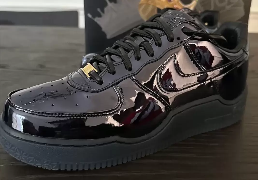 Nike Air Force 1 Low, Nike Air Force 1, Nike, LeBron James Shoes - 第一眼：勒布朗-詹姆斯 x 耐克空軍一號 "黑色專利"