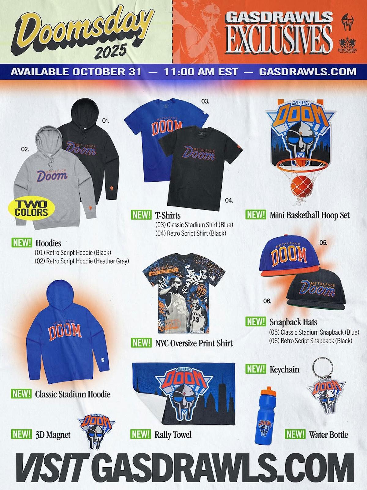 MF DOOM - MF DOOM 的標志性面具與尼克斯隊的藍色和橙色在新款膠囊中相映成趣