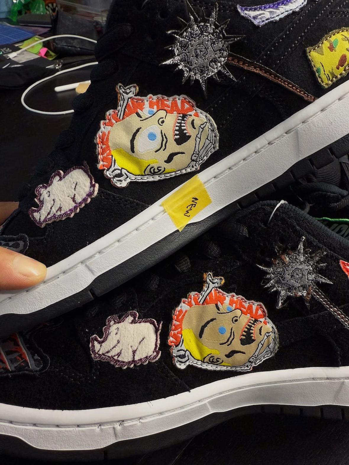 Neckface x Nike SB Dunk Low 樣品以狂野的拼接細節浮出水面 Nike SB Dunk Low, Nike SB, Nike, Neckface - Neckface x Nike SB Dunk Low 樣品以狂野的拼接細節浮出水面