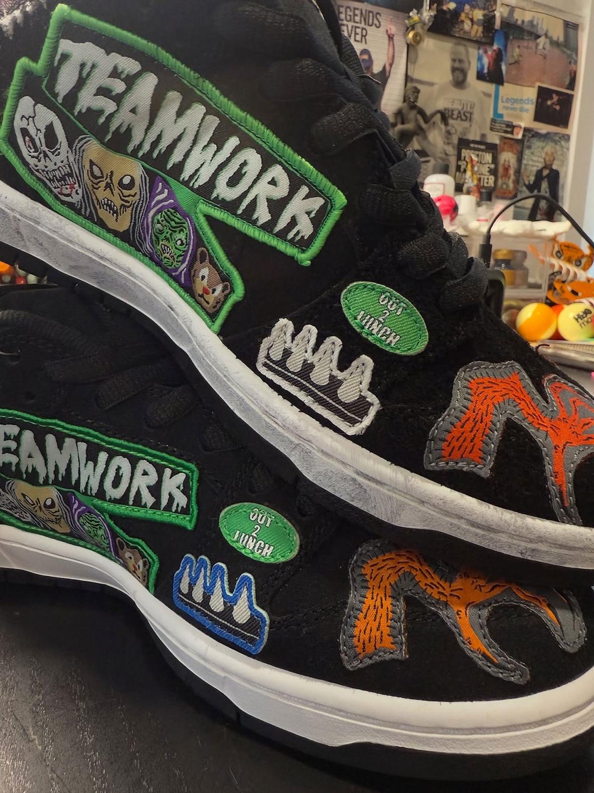 Neckface x Nike SB Dunk Low 樣品以狂野的拼接細節浮出水面 Nike SB Dunk Low, Nike SB, Nike, Neckface - Neckface x Nike SB Dunk Low 樣品以狂野的拼接細節浮出水面