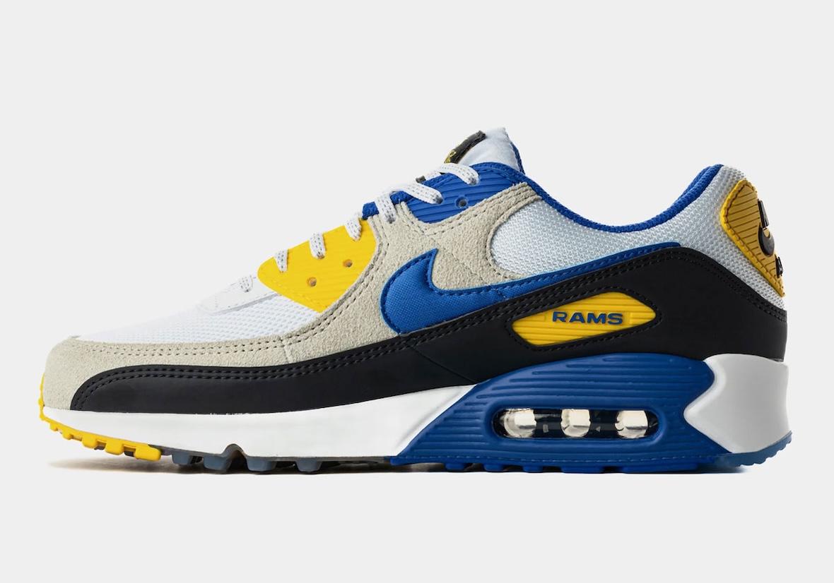 耐克 Air Max 90 "NFL Rivalry" 套件將 49 人隊與公羊隊的對決搬上球鞋 Nike Air Max 90, Nike Air Max, Nike - 耐克 Air Max 90 "NFL Rivalry" 套件將 49 人隊與公羊隊的對決搬上球鞋