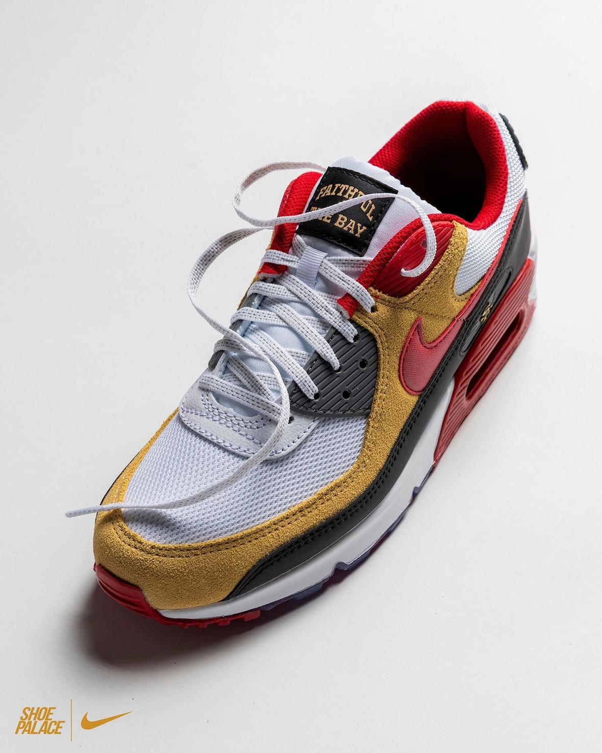 耐克 Air Max 90 "NFL Rivalry" 套件將 49 人隊與公羊隊的對決搬上球鞋 Nike Air Max 90, Nike Air Max, Nike - 耐克 Air Max 90 "NFL Rivalry" 套件將 49 人隊與公羊隊的對決搬上球鞋