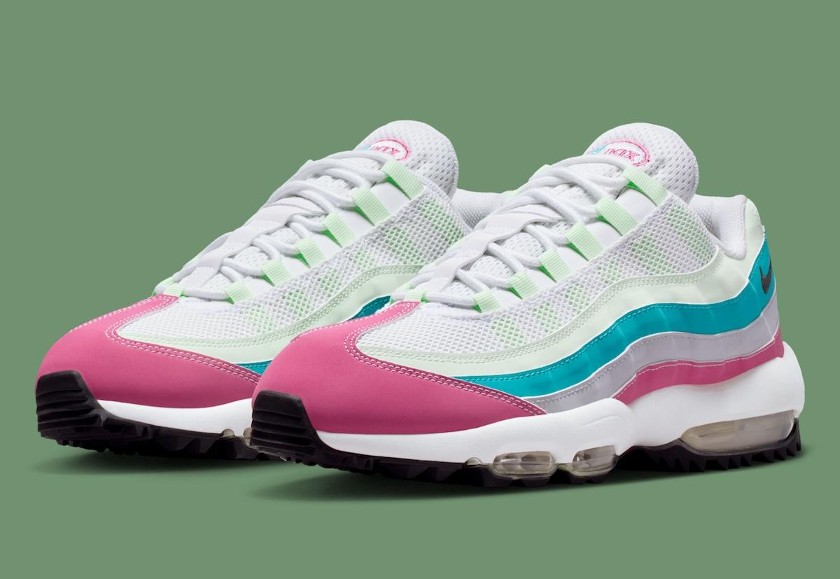 Nike Golf, Nike Air Max 95, Nike Air Max, Nike - 耐克 Air Max 95 高爾夫 "牡丹 "綻放花朵活力