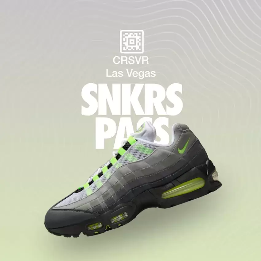 耐克 Air Max 95 "霓虹 "SNKRS 通行證在拉斯維加斯上線 Nike Air Max 95, Nike, ComplexCon - 耐克 Air Max 95 "霓虹 "SNKRS 通行證在拉斯維加斯上線