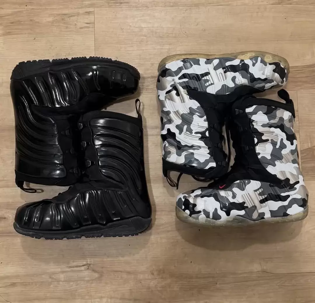 Nike Air Foamposite One, Nike - 耐克 Foamposite 單板滑雪靴樣品重見天日