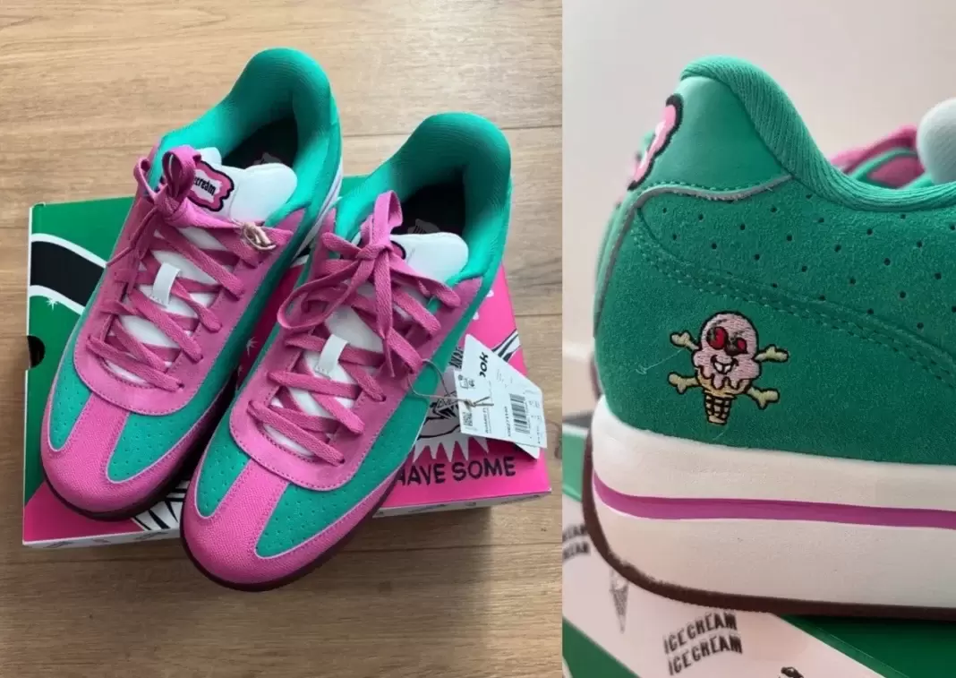 Reebok, Pharrell Williams, Billionaire Boys Club - 法瑞爾的 Reebok BBC Ice Cream Board Flip 以 "西瓜 "配色回歸