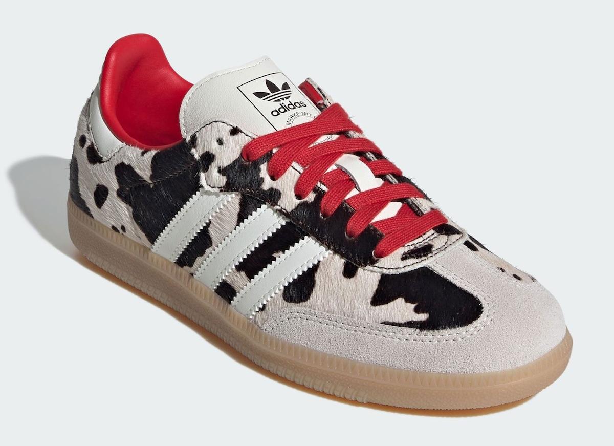 adidas Samba, adidas - 阿迪達斯 Samba "奶牛印花 "回歸，大膽紅色主打