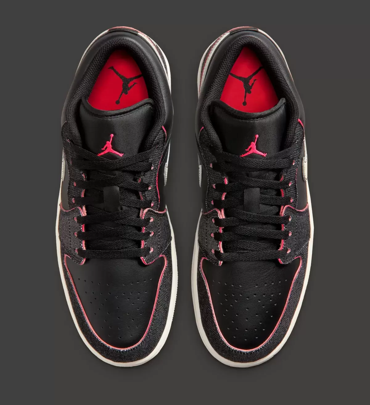 Air Jordan 1 Low, Air Jordan 1, Air Jordan - Air Jordan 1 Low "黑色牛仔布 "配快粉色