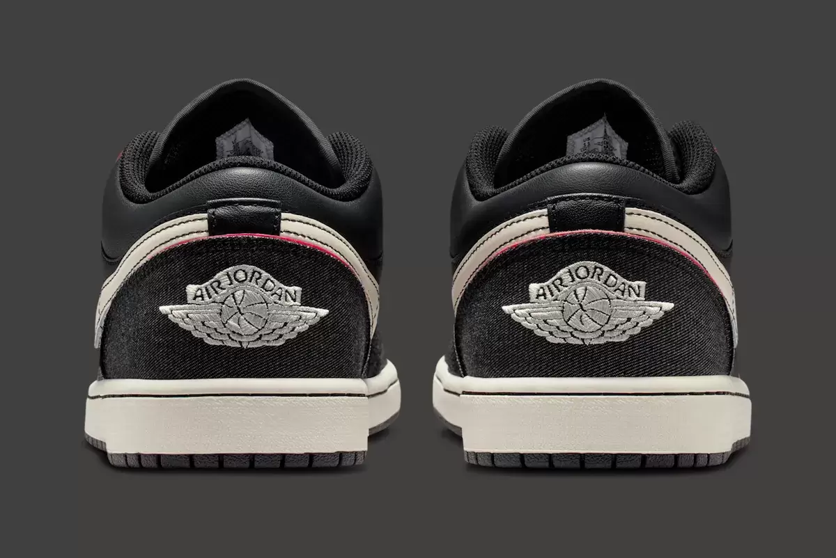 Air Jordan 1 Low, Air Jordan 1, Air Jordan - Air Jordan 1 Low "黑色牛仔布 "配快粉色