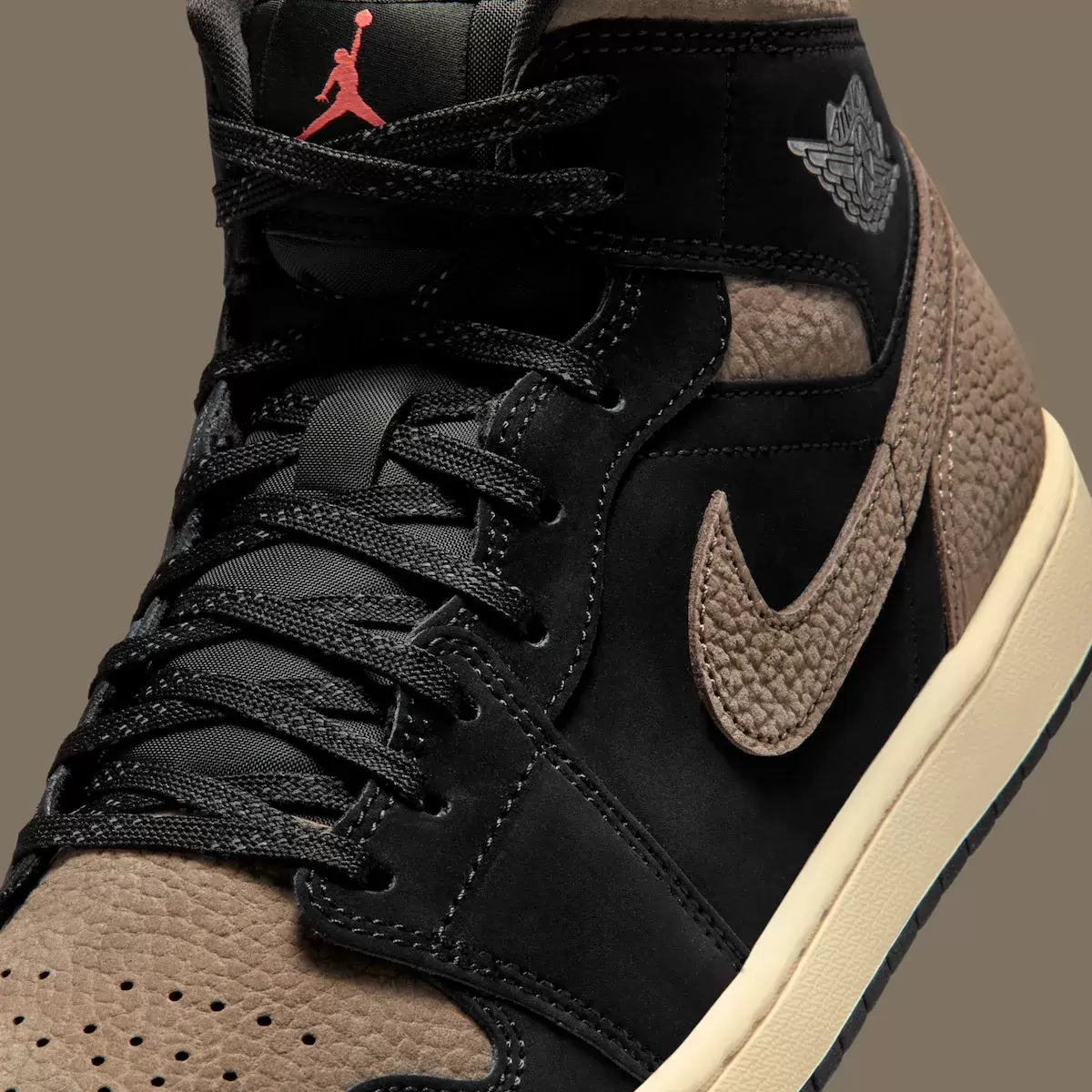 Air Jordan 1 Mid, Air Jordan 1, Air Jordan - Air Jordan 1 Mid "黑色/橄欖灰 "延續中性風潮