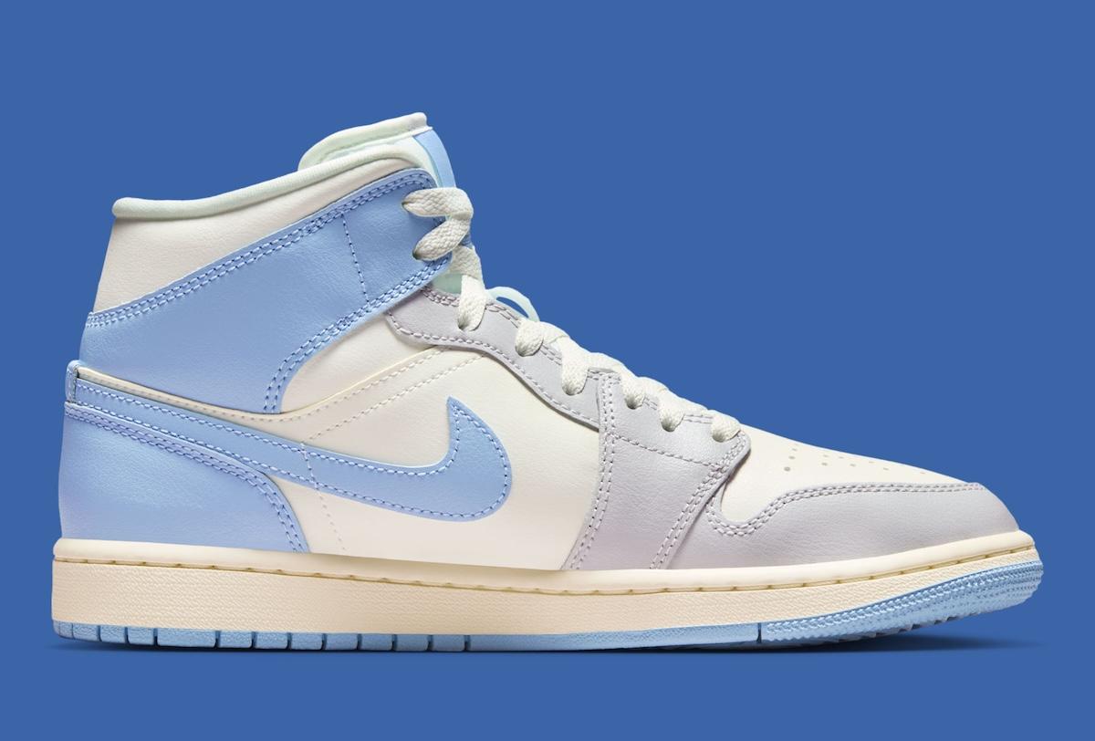 Air Jordan 1 Mid, Air Jordan 1, Air Jordan - Air Jordan 1 Mid "通靈藍 "融入柔和的粉色氣息