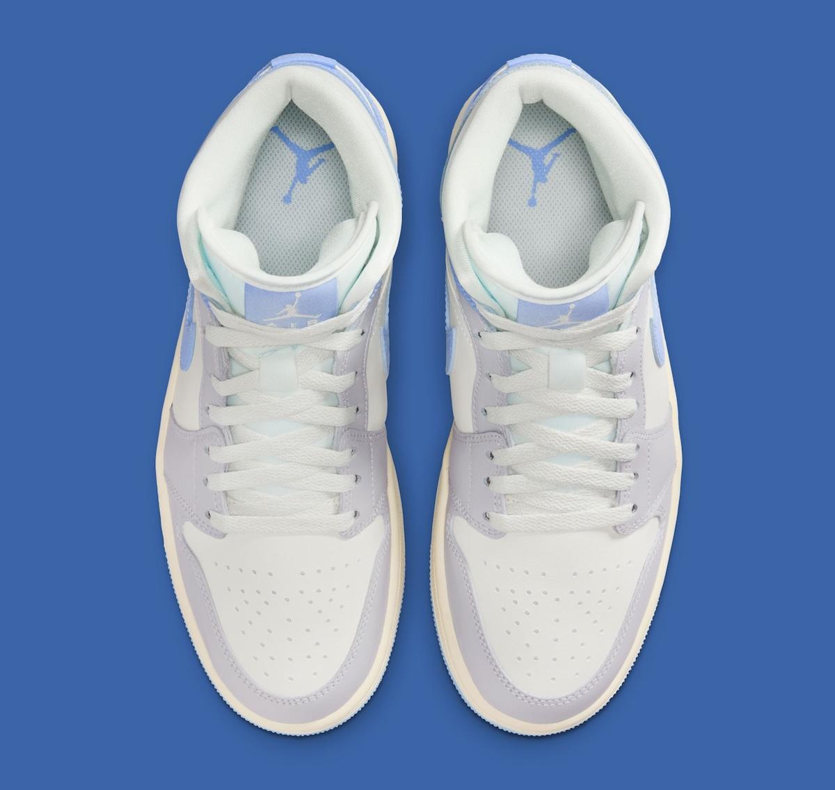 Air Jordan 1 Mid, Air Jordan 1, Air Jordan - Air Jordan 1 Mid "通靈藍 "融入柔和的粉色氣息
