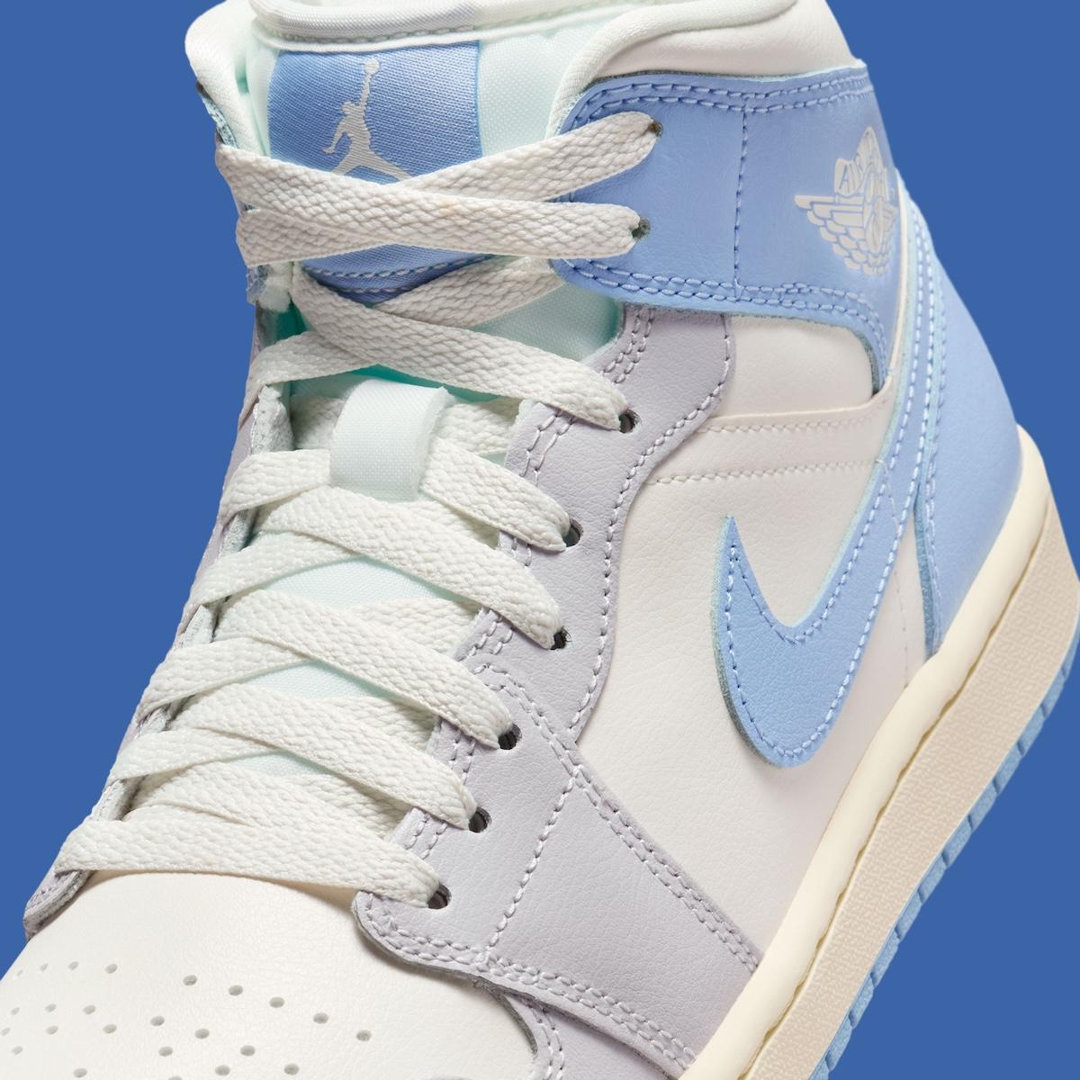 Air Jordan 1 Mid, Air Jordan 1, Air Jordan - Air Jordan 1 Mid "通靈藍 "融入柔和的粉色氣息