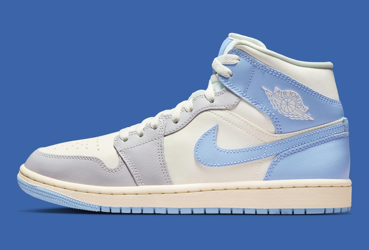 Air Jordan 1 Mid, Air Jordan 1, Air Jordan - Air Jordan 1 Mid "通靈藍 "融入柔和的粉色氣息