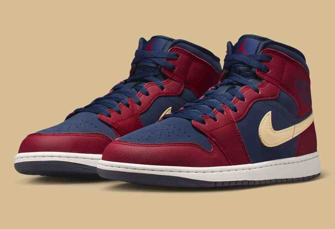 Air Jordan 1 Mid, Air Jordan 1, Air Jordan - 這款 Air Jordan 1 Mid 結合了團隊紅和黑曜石色