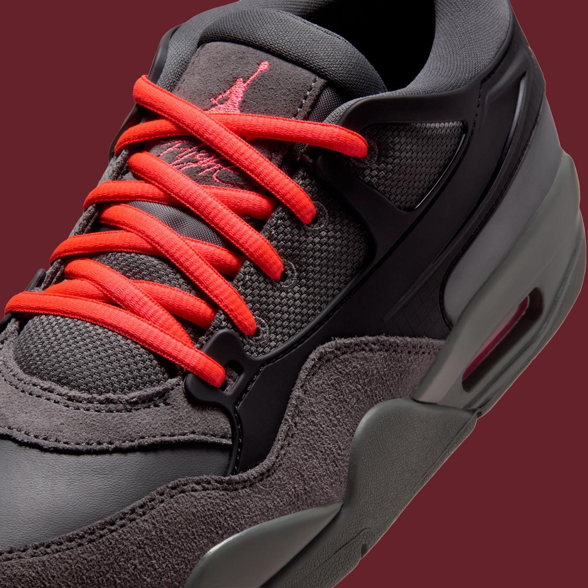 Air Jordan 4 RM "黑/鐵灰 "配 "熱熔岩 "鞋帶 Air Jordan 4 RM, Air Jordan 4, Air Jordan - Air Jordan 4 RM "黑/鐵灰 "配 "熱熔岩 "鞋帶