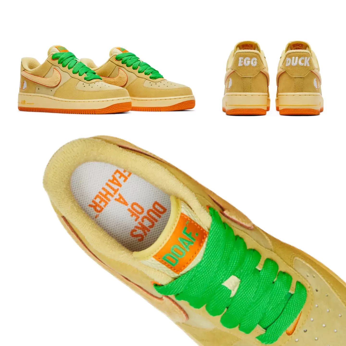 Oregon Ducks, Nike Air Force 1 Low, Nike Air Force 1, GOAT - Ducks of a Feather x Nike Air Force 1 Low "蛋或鴨 "和 "鴨或蛋 "11 月 27 日發售