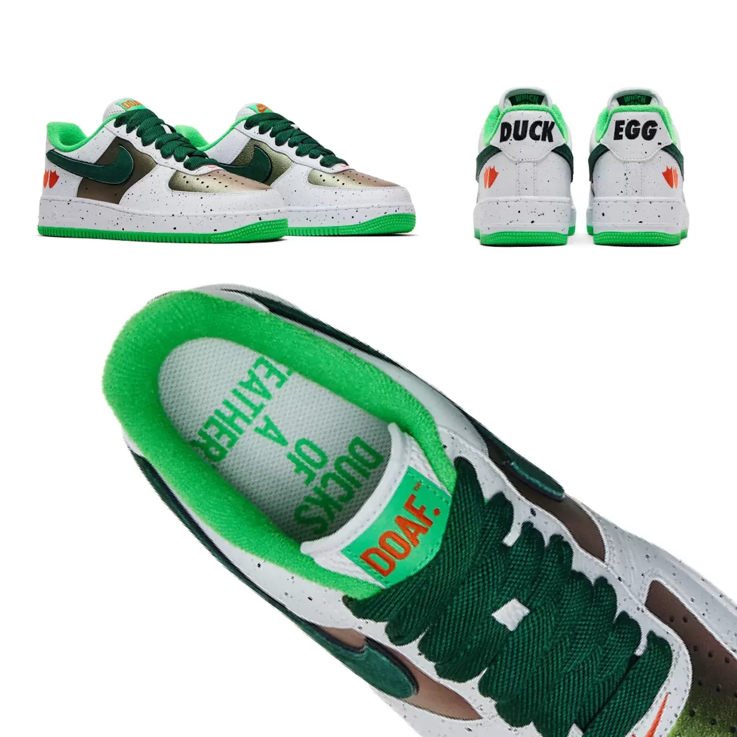 Oregon Ducks, Nike Air Force 1 Low, Nike Air Force 1, GOAT - Ducks of a Feather x Nike Air Force 1 Low "蛋或鴨 "和 "鴨或蛋 "11 月 27 日發售