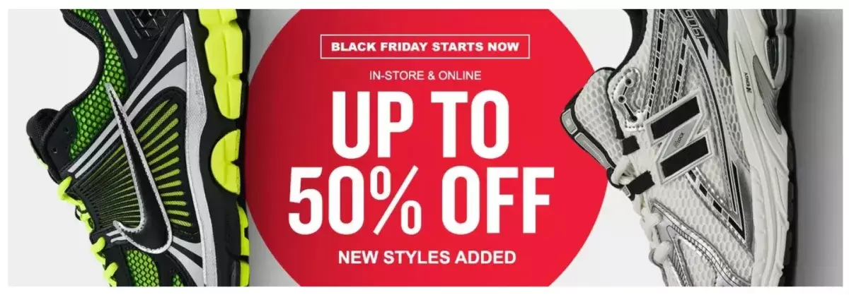 Hoka, Foot Locker, Finish Line, Crocs, asics, adidas - 黑色星期五 2025 運動鞋特賣