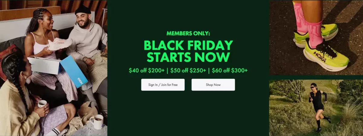 Hoka, Foot Locker, Finish Line, Crocs, asics, adidas - 黑色星期五 2025 運動鞋特賣