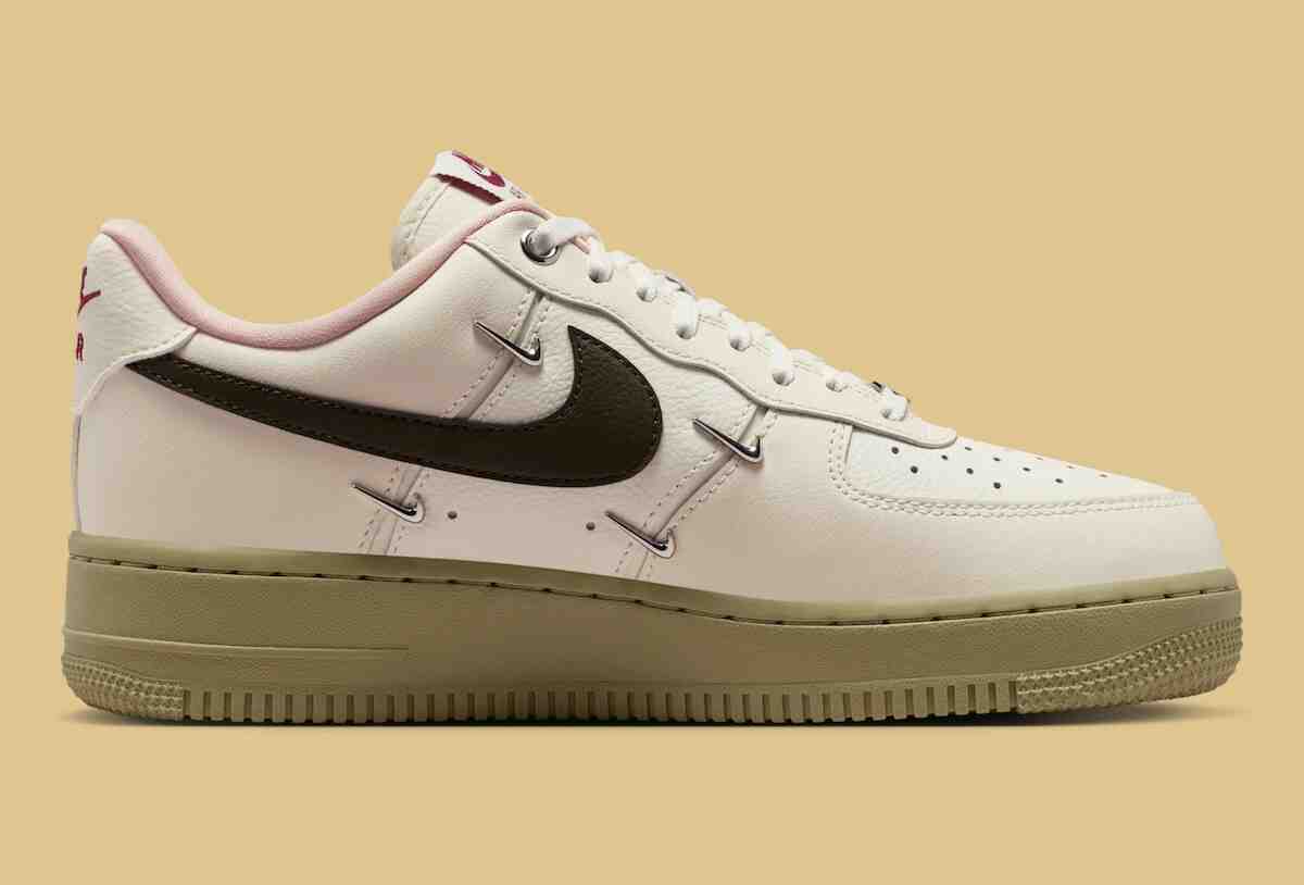 Nike Air Force 1 Low, Nike Air Force 1, Nike - 耐克 Air Force 1 Low LX "軟珍珠色/中性橄欖色 "延續迷你 Swoosh 趨勢