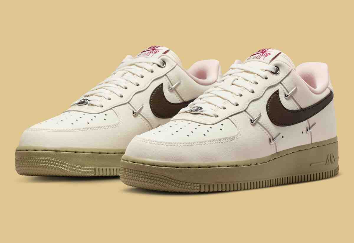 Nike Air Force 1 Low, Nike Air Force 1, Nike - 耐克 Air Force 1 Low LX "軟珍珠色/中性橄欖色 "延續迷你 Swoosh 趨勢