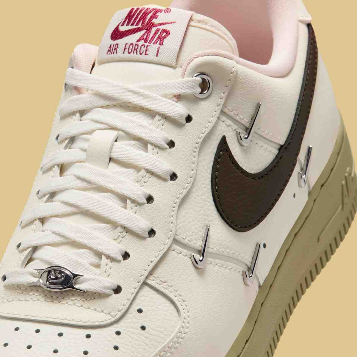 Nike Air Force 1 Low, Nike Air Force 1, Nike - 耐克 Air Force 1 Low LX "軟珍珠色/中性橄欖色 "延續迷你 Swoosh 趨勢