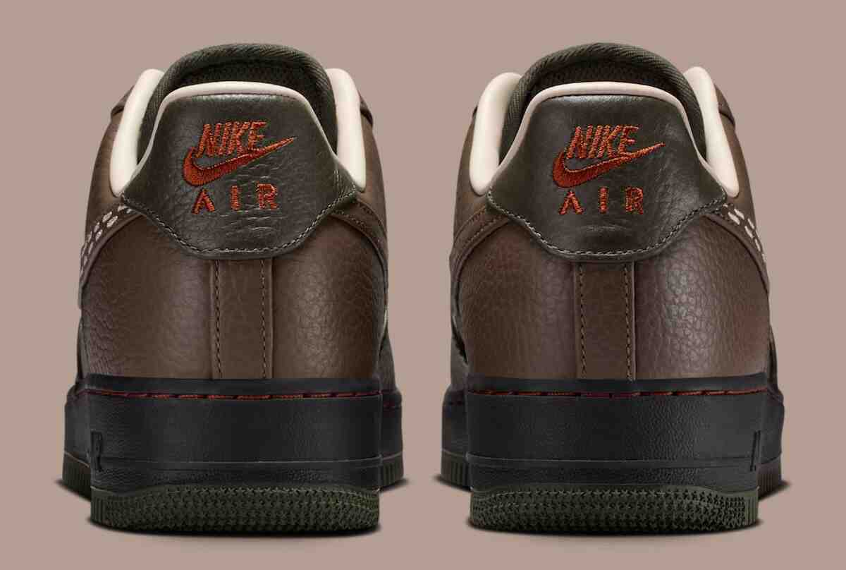 Nike Air Force 1 Low, Nike Air Force 1, Nike - 刺子繡提升耐克 Air Force 1 Low "紅杉/深灰色 "的檔次