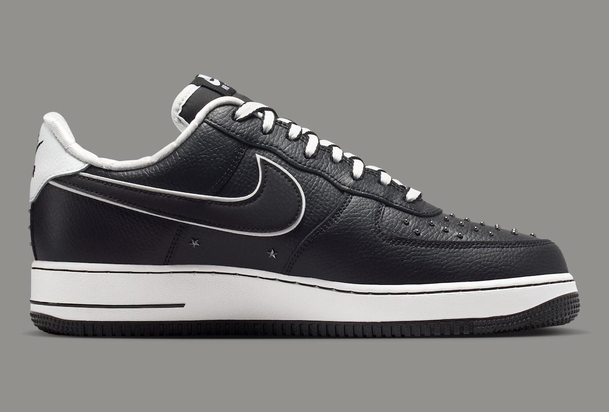 Nike Air Force 1 Low, Nike Air Force 1, Nike - 高級版耐克 Air Force 1 Low "黑/白 "大膽採用金屬鉚釘