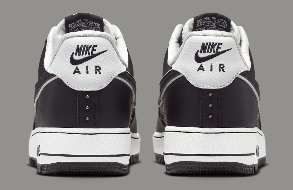 Nike Air Force 1 Low, Nike Air Force 1, Nike - 高級版耐克 Air Force 1 Low "黑/白 "大膽採用金屬鉚釘