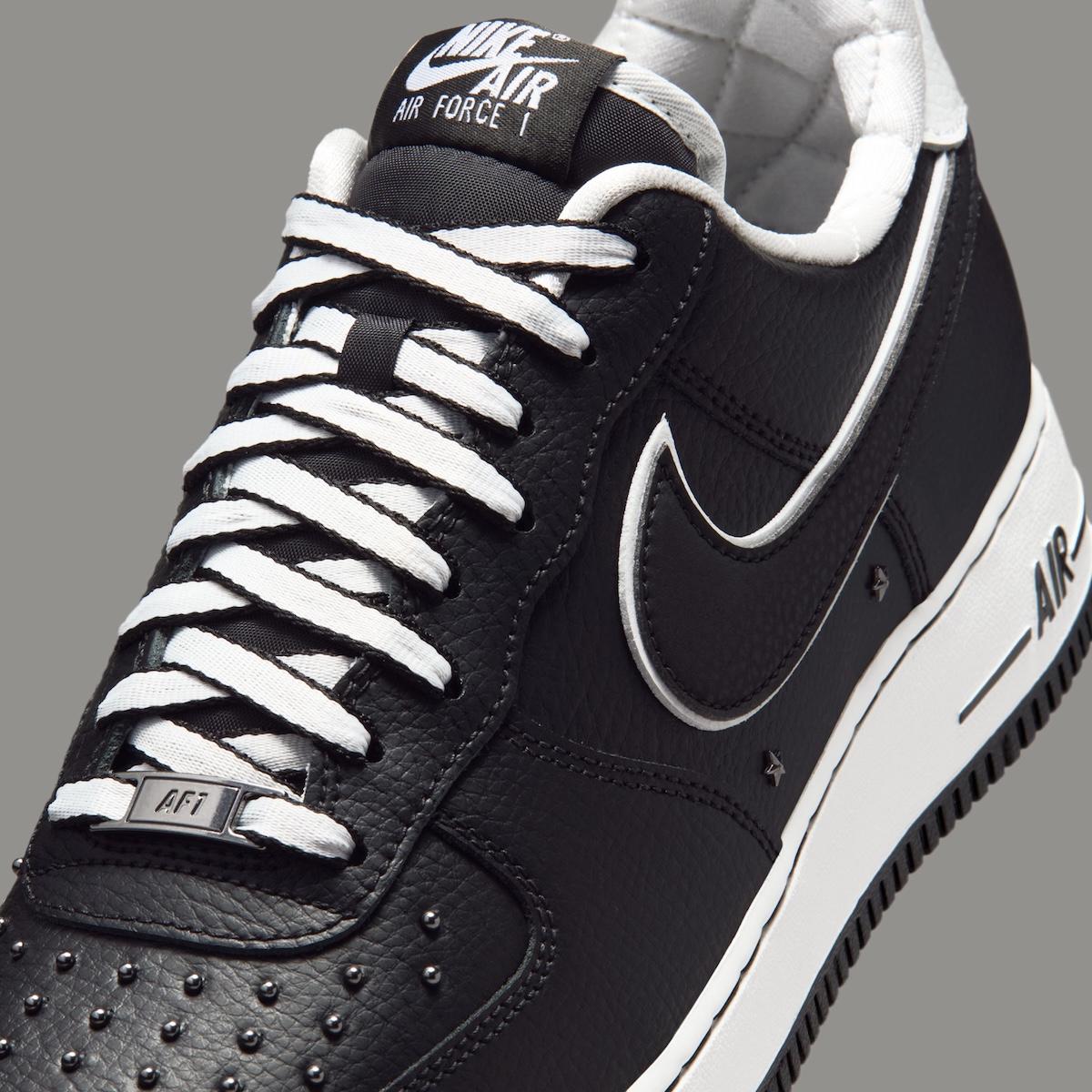 Nike Air Force 1 Low, Nike Air Force 1, Nike - 高級版耐克 Air Force 1 Low "黑/白 "大膽採用金屬鉚釘