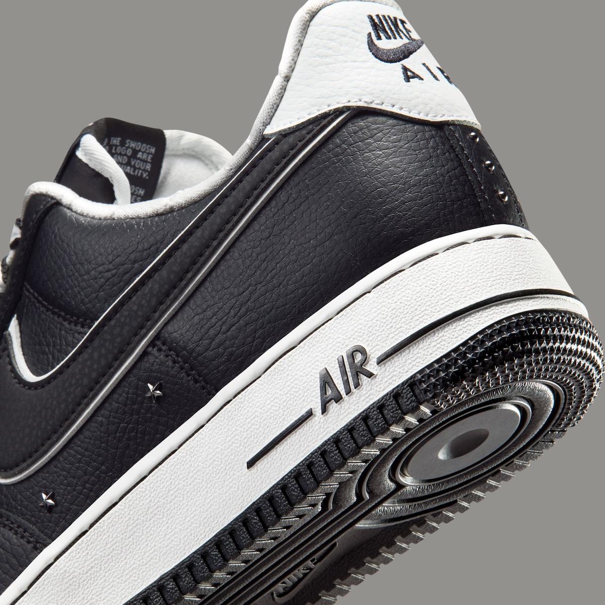Nike Air Force 1 Low, Nike Air Force 1, Nike - 高級版耐克 Air Force 1 Low "黑/白 "大膽採用金屬鉚釘