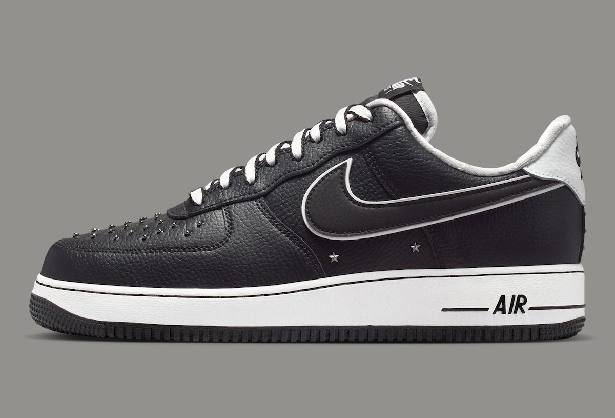Nike Air Force 1 Low, Nike Air Force 1, Nike - 高級版耐克 Air Force 1 Low "黑/白 "大膽採用金屬鉚釘