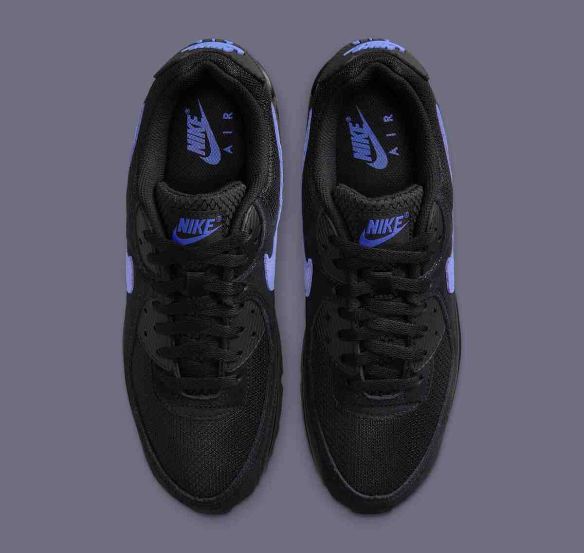 Nike Air Max 90, Nike - 耐克 Air Max 90 "黑色/藍寶石色 "恰到好處地打破黑暗