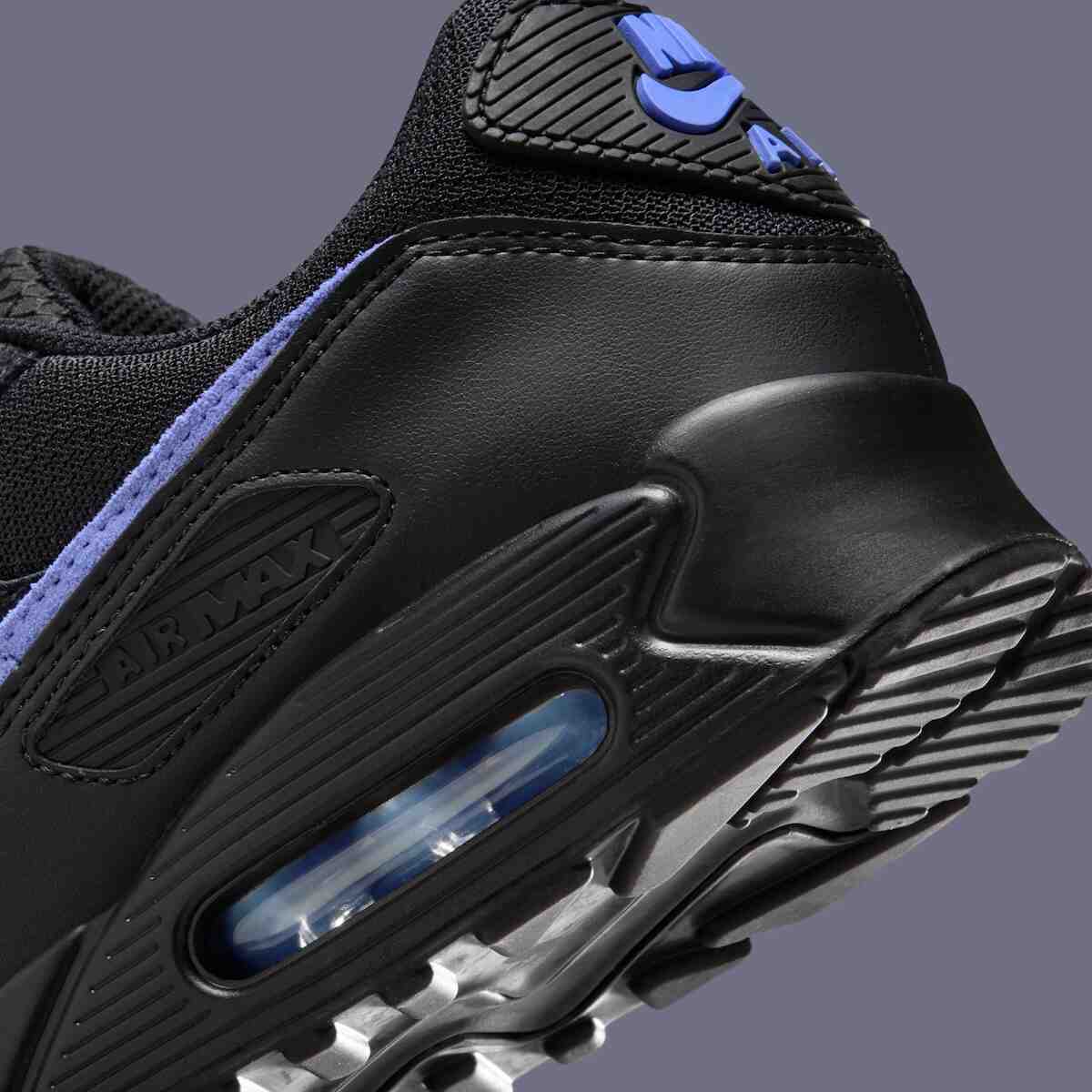 Nike Air Max 90, Nike - 耐克 Air Max 90 "黑色/藍寶石色 "恰到好處地打破黑暗