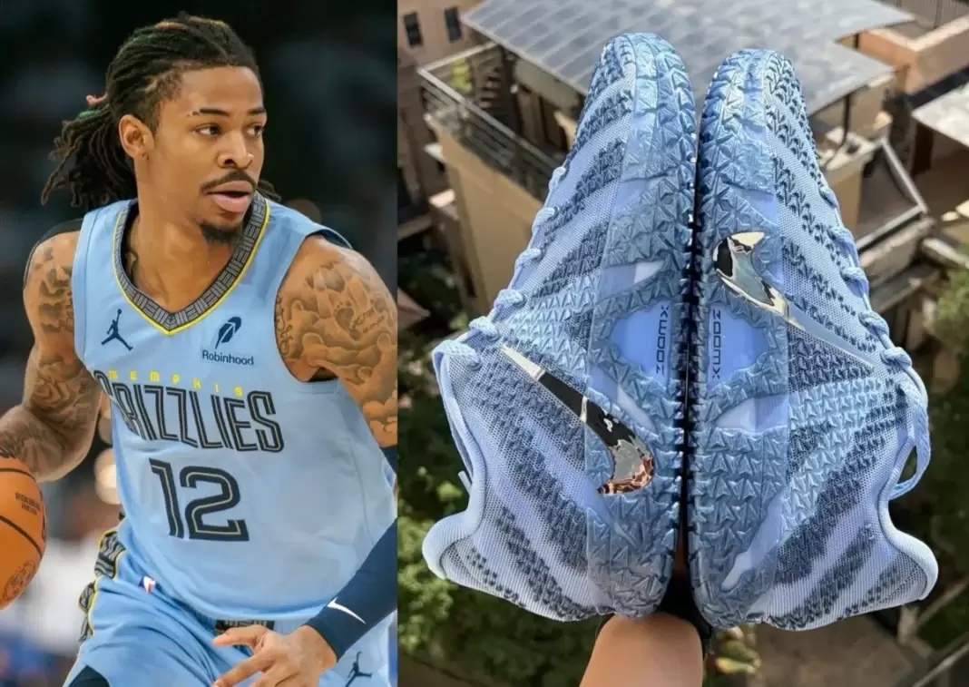 Nike Ja 3, Nike - 耐克 Ja 3 "液態銀 "鈷藍色福袋配鍍鉻漩渦紋飾