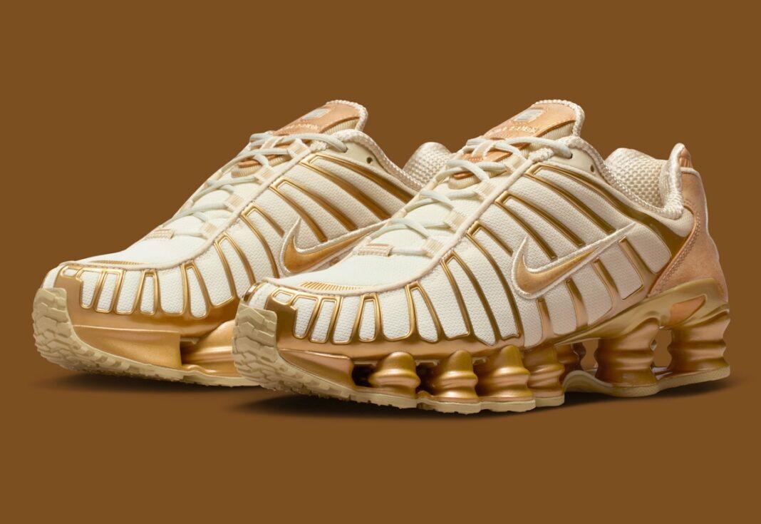 Nike Shox, Nike - NIke Shox TL 混合色 "椰奶 "和 "金屬金"
