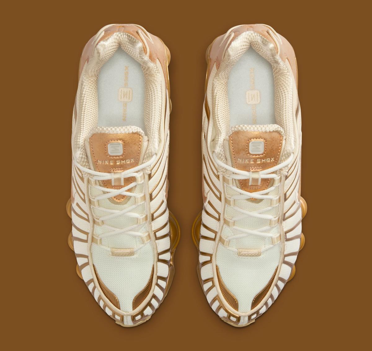 NIke Shox TL 混合色 "椰奶 "和 "金屬金" Nike Shox, Nike - NIke Shox TL 混合色 "椰奶 "和 "金屬金"