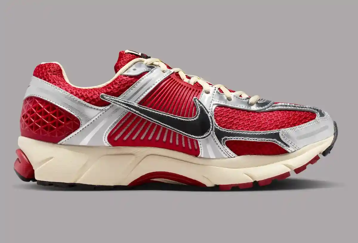 Nike Zoom Vomero 5, Nike - 耐克 Zoom Vomero 5 "體育館紅 "配鍍鉻菱形飾條