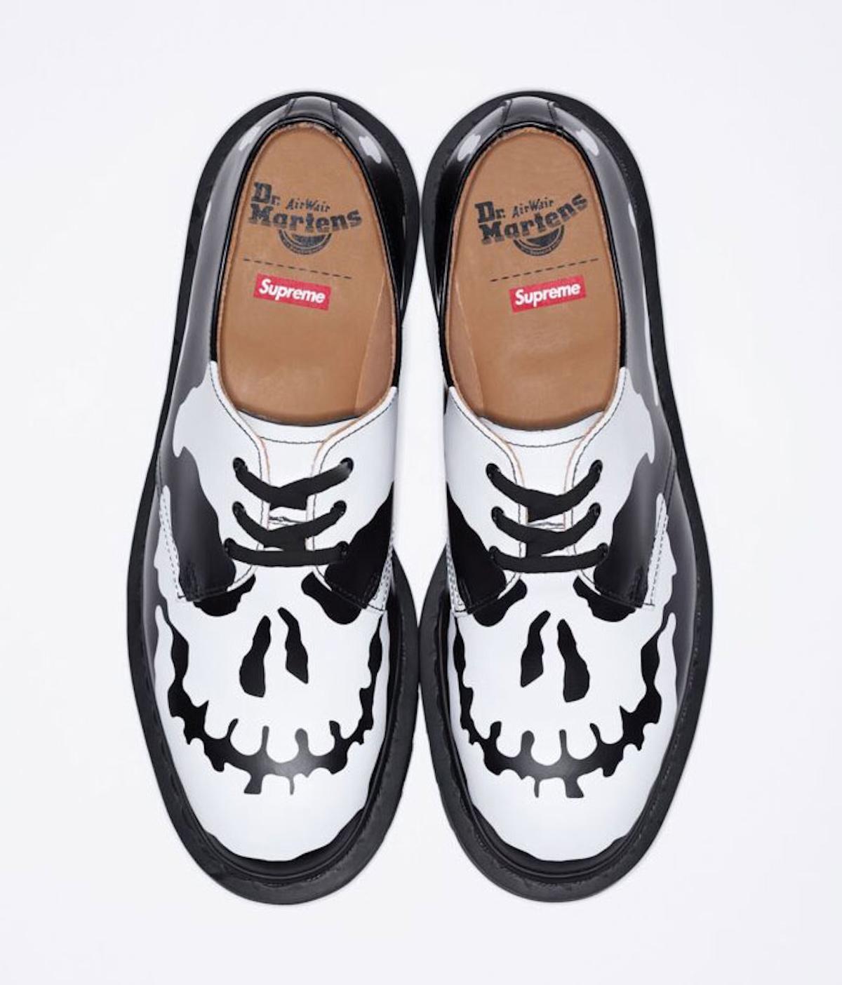 Supreme - Supreme 採用醒目的骷髏頭圖案重新打造馬騰博士 1461 鞋款
