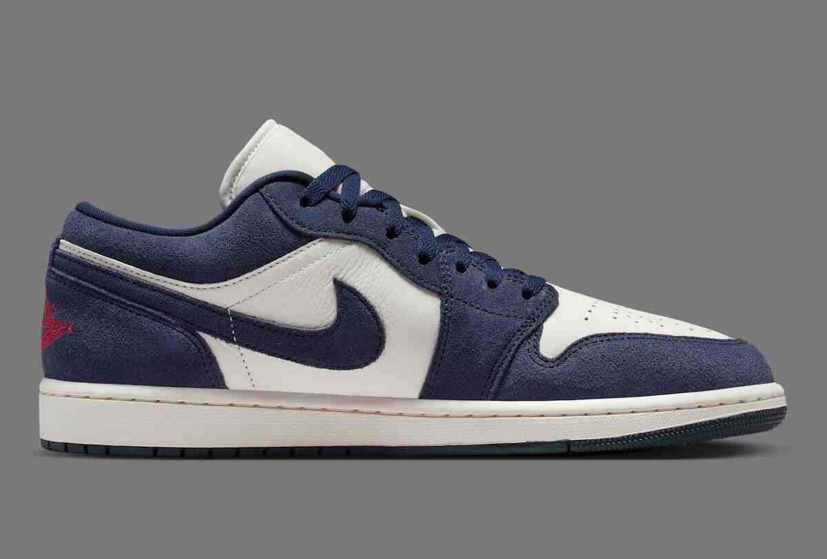 黑曜石色麂皮和帆布皮革閃亮登場 Air Jordan 1 Low Air Jordan 1 Low, Air Jordan 1, Air Jordan - 黑曜石色麂皮和帆布皮革閃亮登場 Air Jordan 1 Low